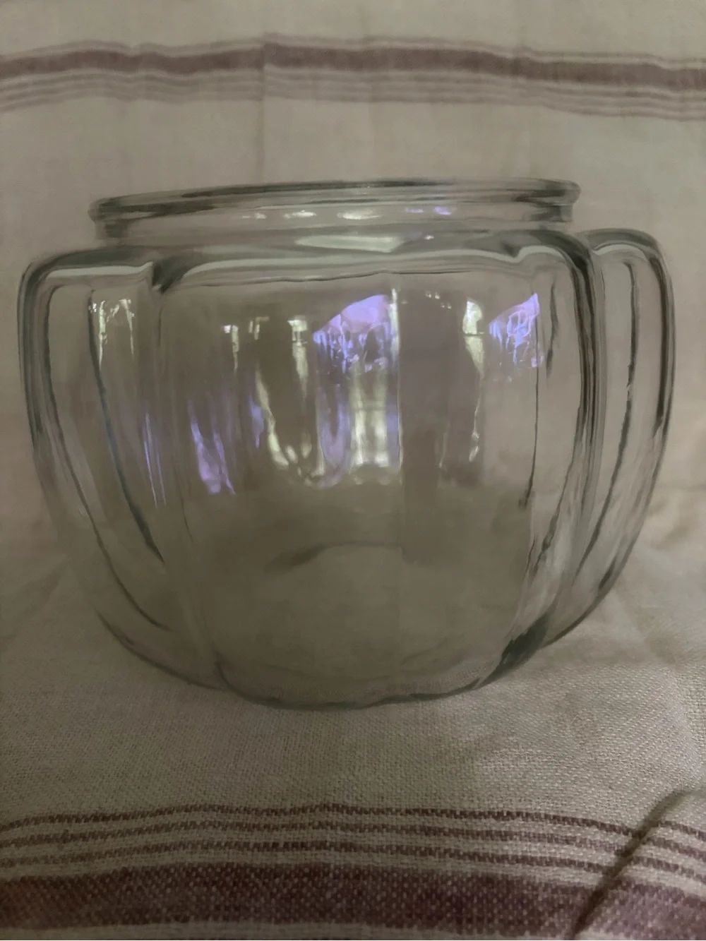 Anchor hocking vintage glass pumpkin jar BASE ONLY 70 oz
